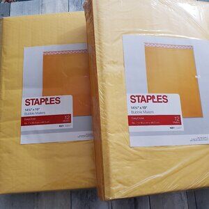 NWT - Staples Pack of 24 Bubble Mailers 14"X19"